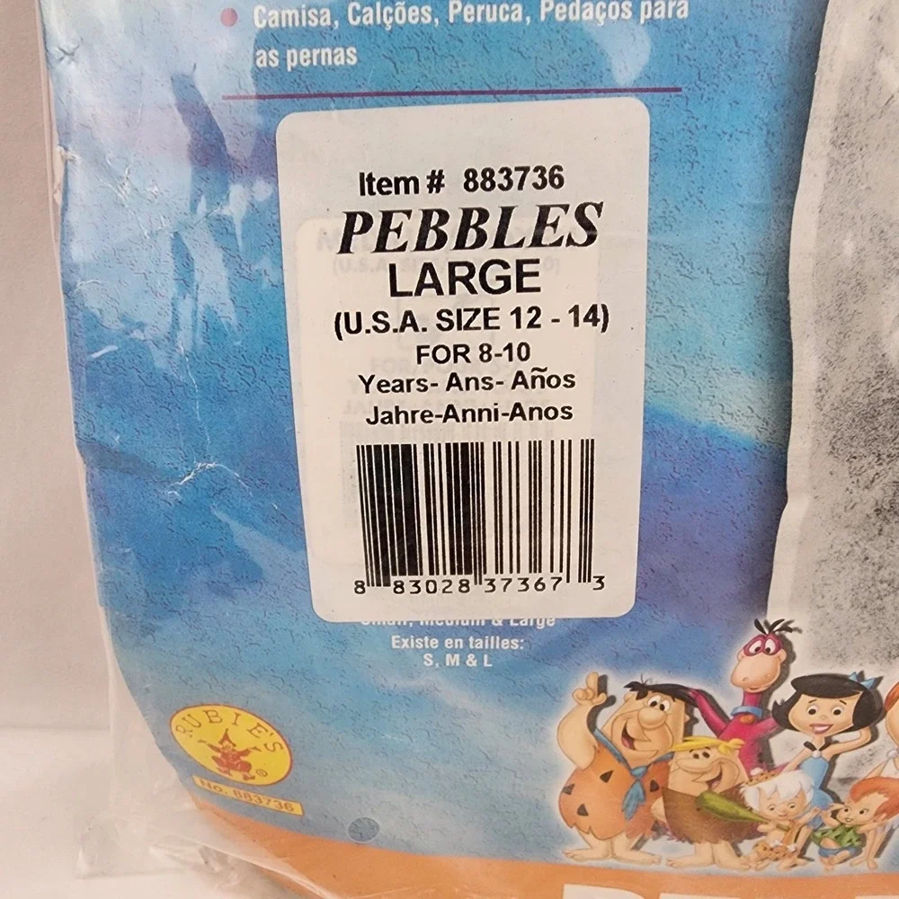 The Flintstones Pebbles Flintstones Child Costume Size Large 12/14 USA Halloween
